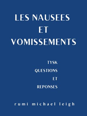 cover image of Les nausées et vomissements